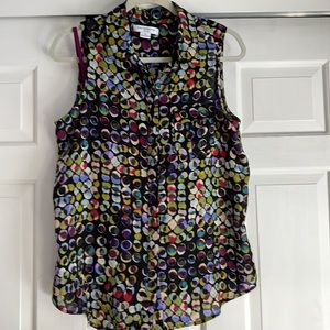 Liz Claiborne petite medium sleeveless top, EUC